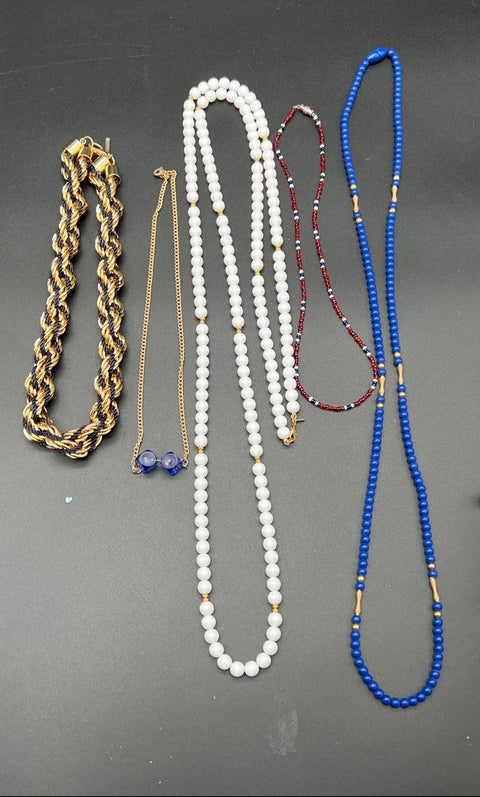 Vintage Patriotic Jewelry Lot of 20 Chicos Monet Trifari Necklaces Earrings