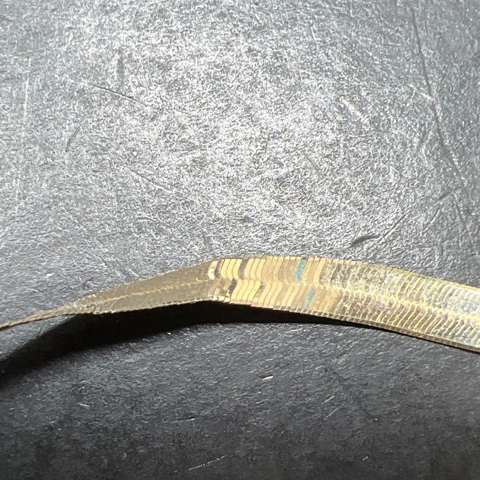 10K Yellow Gold Flat Herringbone Chain Necklace 5.75g