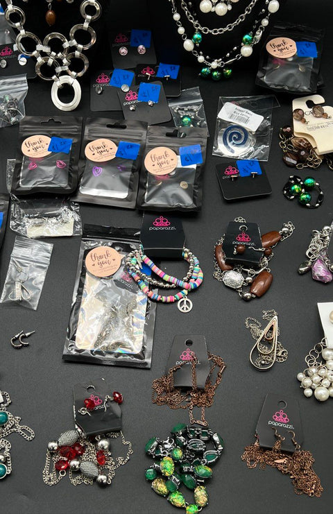 Paparazzi Costume Jewelry Lot of 35 Necklaces Earrings Bracelets Mixed Styles