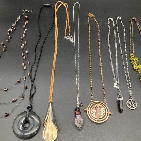 Fashion Jewelry Necklace Lot 11pc Harry Potter Time Turner Gothic Boho Beaded