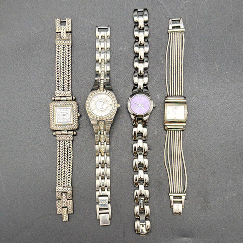 Relic Guess Metropolitan Women's Watch Lot 4 Silver Tone Not Tested As-Is