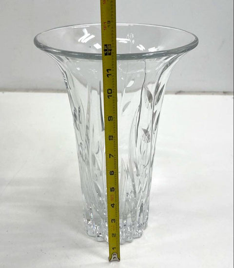 Vintage Cristal d'Arques Eternity 24% Lead Crystal Flared Flower Vase 12"