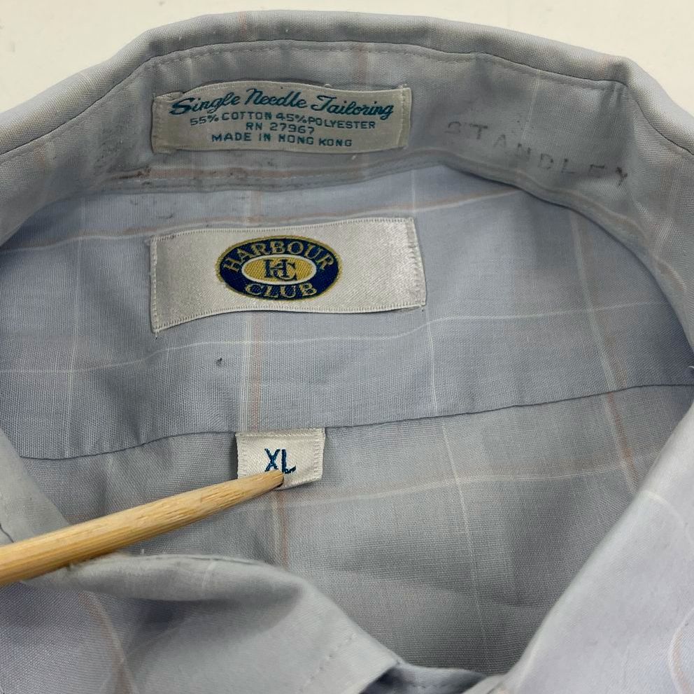 Vintage 80s Lot 2 Arrow & Harbour Club Button Up Shirts Mens XL 16.5 USA