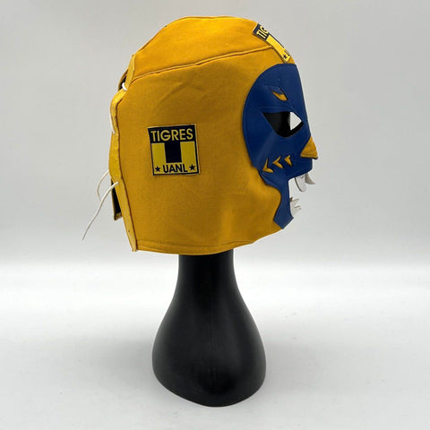 Tigres UANL Luchador Mask Lucha Libre Mexican Wrestling Mask Yellow Blue