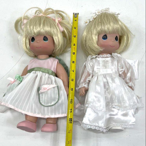 Vintage Precious Moments Dolls Lot of 7 Collectible 12" & 5" Vinyl Cloth