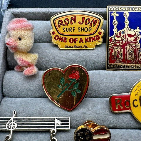 Vintage Lapel Pin Lot 37pc Hard Rock Cafe Olympics Planet Hollywood Disney 90s