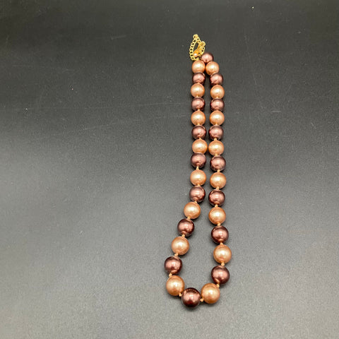 J. Jill RMN Faux & Cultured Pearl Jewelry Lot 7 Champagne Brown Tone Necklaces