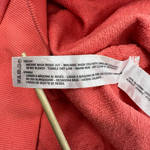 Denim & Flower Men's Crewneck Performance Fleece Sweatshirt Coral NWT Size S