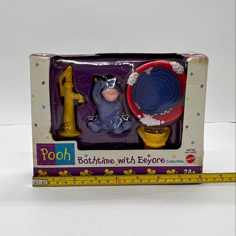 Mattel Winnie the Pooh Bathtime with Eeyore Collectible Set NIB