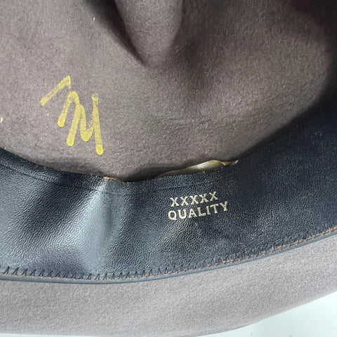 West Texas Western Wear Gray Hat XXXXX Quality Wool Size 6 3/4 *Repairs Needed