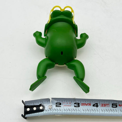 Vintage Masudaya 1977 Swimming Frog Toy Figure With Glasses Loose Hong Kong