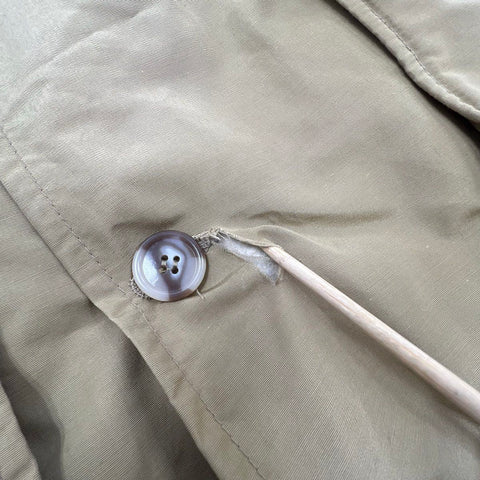 Vintage 80s Woolrich Men's Arctic Parka Down Coat Coyote Fur Hood Tan Sz M