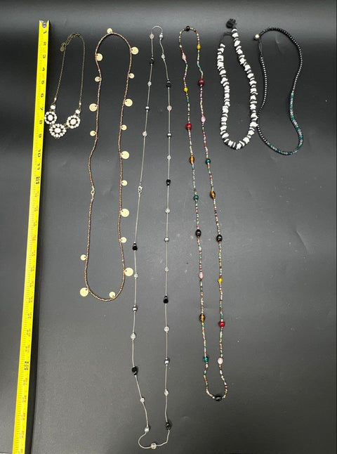 3lb Costume Jewelry Necklace Lot Statement Beaded Boho Animal Motif Wearable