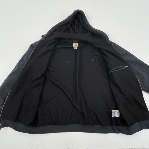 Carhartt Men's Rain Defender Paxton Heavyweight Full Zip Hoodie Gray Sz M