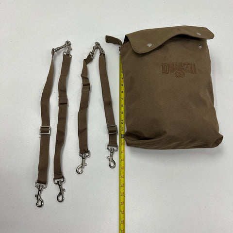 Duluth Trading Co Brown Canvas Fleece Dog Bench Seat Cover Reversible Zippered