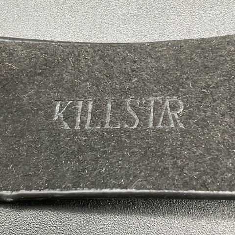 Killstar Black Faux Leather Double Chain Choker Collar 17"