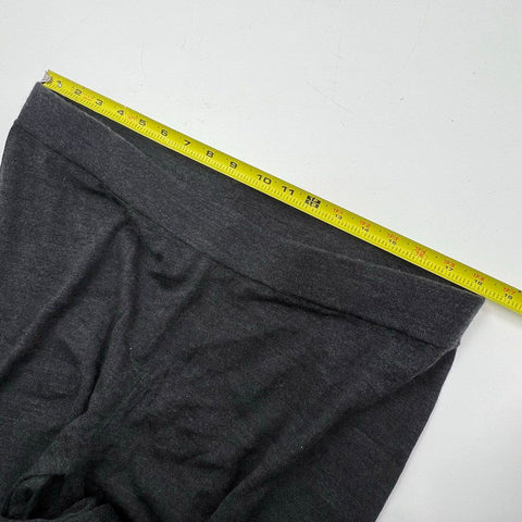 Eileen Fisher Charcoal Gray Knit Straight Leg Cropped Pants Women's L