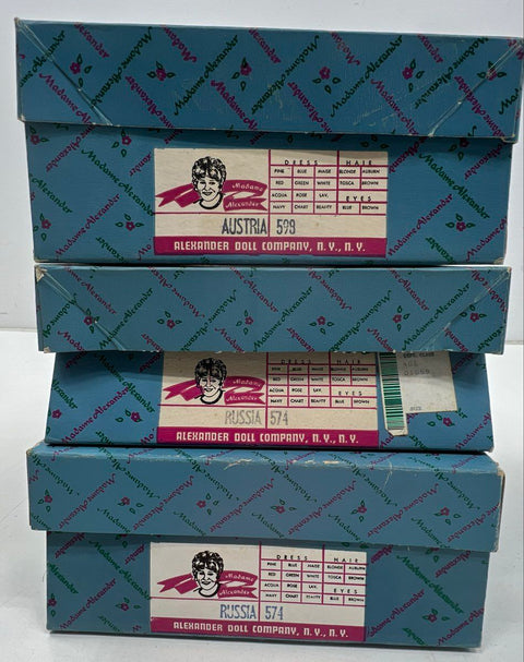 Madame Alexander International Doll Lot Austria 593 Russia 574 With Boxes