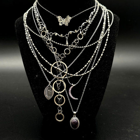 Costume Jewelry Lot 20+ Necklaces Vintage to Modern Dr Who TARDIS Celtic Heart