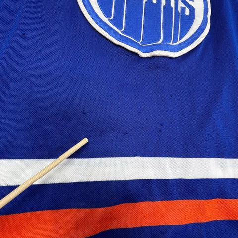 Vintage 80s Edmonton Oilers NHL Hockey Jersey Gretzky Era Made in Canada Sz XL