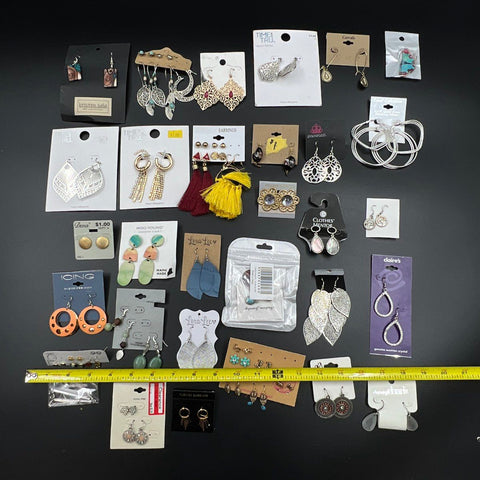 Boho Eclectic Jewelry Lot 35+ Pairs Earrings Time and Tru Paparazzi Claire's
