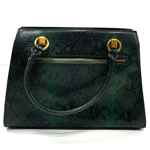 Guess Handbag Lot Green Snakeskin Satchel & Pink Quilted Tote Bag Lot of 2