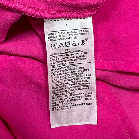 Banana Republic Women's Pink Halter Maxi Dress V-Neck Tie Neck Pleated Sz 4 NWT