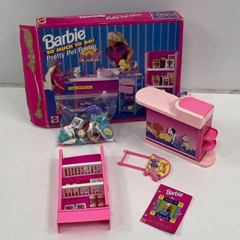Vintage 1994 Mattel Barbie So Much To Do! Pretty Pet Parlor Playset IOB