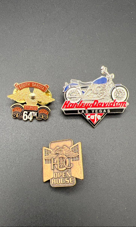 Vintage Harley Davidson HOG Biker Lapel Pin Lot of 12 Sturgis Las Vegas 2004