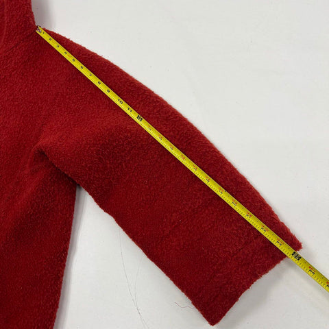 Vintage Oscar de la Renta Rust Wool Alpaca Zip Sweater Jacket Women's XL