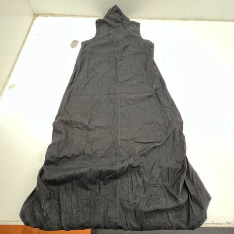 NWT For Cynthia Linen Blend Hooded Cowl Neck High Low Maxi Dress Sz L