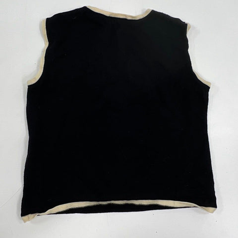 Escada Women's Vintage 90s Wool Sweater Set Black Mismatched Sz 38 44