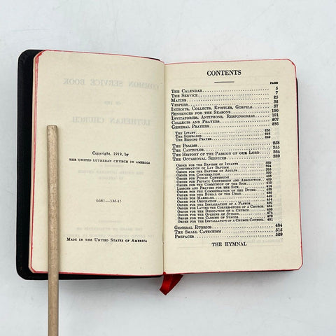 1919 Common Service Book United Lutheran Church Hymnal Leather Gilt Boxed