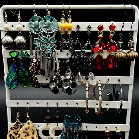 Mixed Fashion Earrings Jewelry Lot 22 Pairs Boho Ethnic Animal Print Dangles