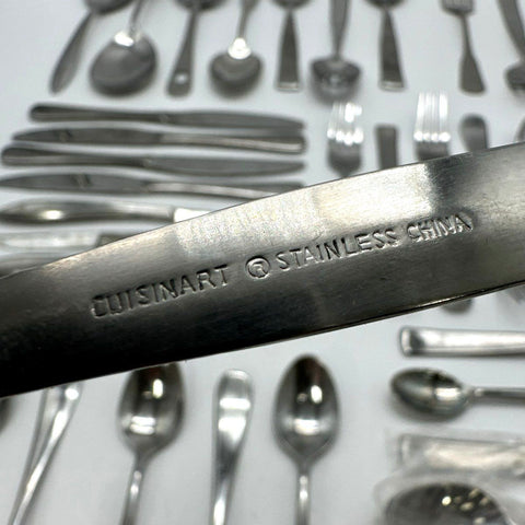 Mixed Stainless Steel Flatware Lot Oneida Cuisinart Imperial 36 Piece