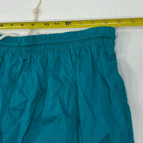 J.L. Motion Vintage 80s Teal Nylon Tracksuit Windbreaker Pants Set Womens L