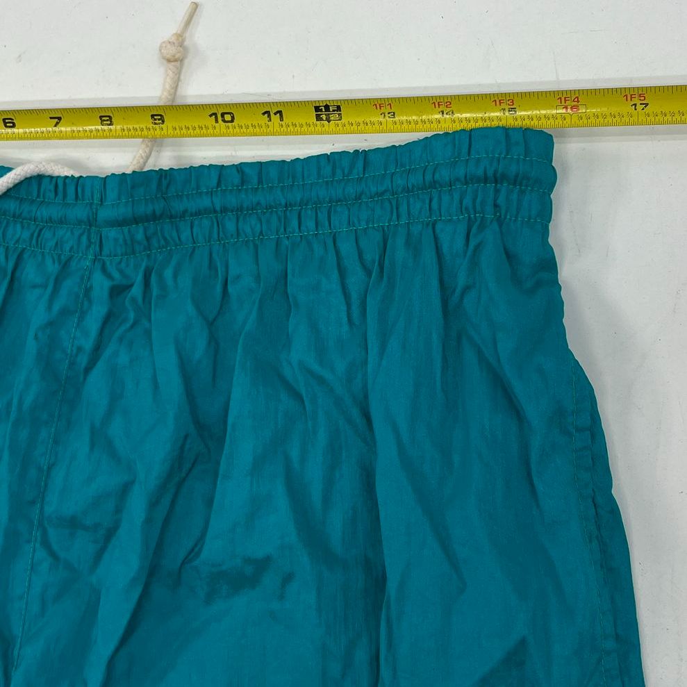 J.L. Motion Vintage 80s Teal Nylon Tracksuit Windbreaker Pants Set Womens L