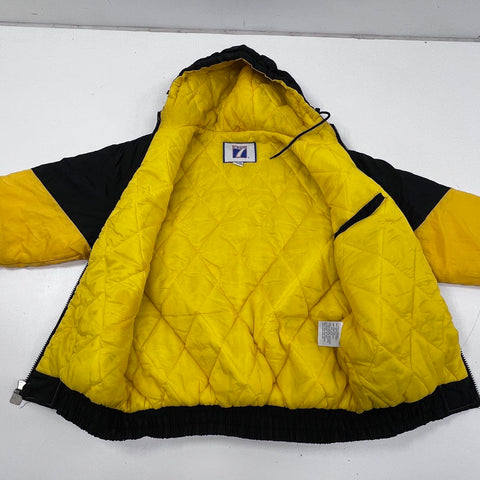 Vintage 90s Logo 7 Iowa Hawkeyes Hooded Puffer Jacket Sz L