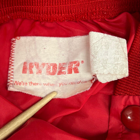 Vintage 80s Nebraska Huskers Ryder Snap Front Coach's Jacket Made in USA Sz XL