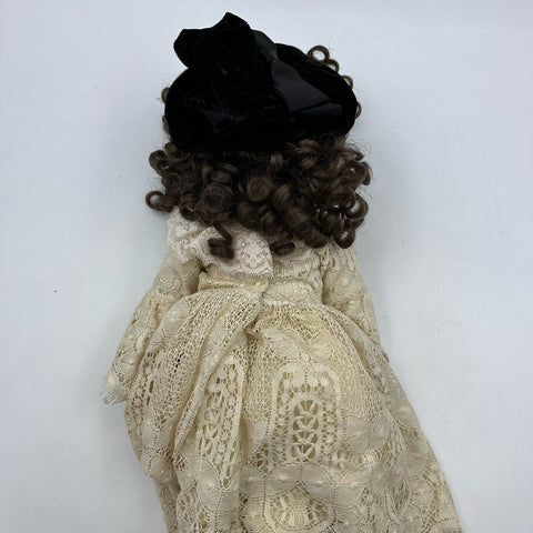 Vintage Porcelain Doll S.F.B.J. 236 Style Jackson 1995 25 Inch Victorian Dress