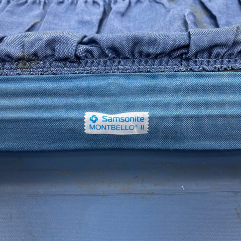 Vintage Samsonite Montbello II Blue Hardside Suitcase Luggage 24 Inch