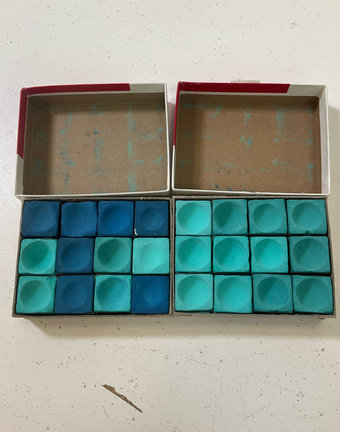 Master & Blue Diamond Pool Billiard Chalk Lot IOB Used Pre-Owned Made in USA