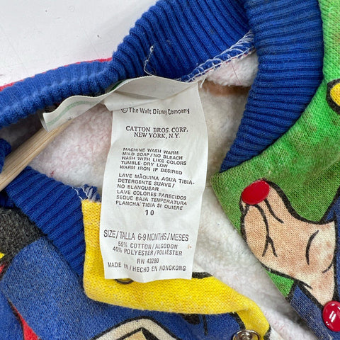 Vintage 90s Disney Mickey's Stuff For Kids Sports Snap Front Jacket Sz 6-9M