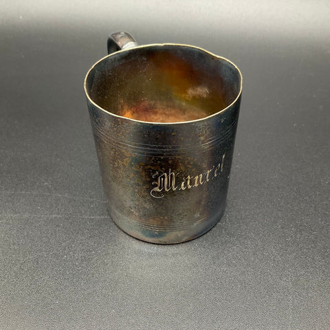 Antique Rogers & Bro Triple Plate 024 Silver Soldered Baby Cup Manuel