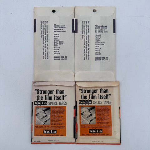 Vintage Film Splicing Tool Lot Kodak Cement Baia Splice Tapes Quik Splice 8mm