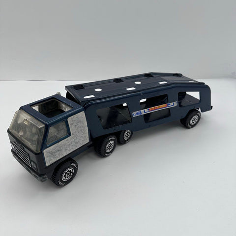 Vintage Tonka Car Carrier Truck Otto's Transport with Trailer and 2 Ramps