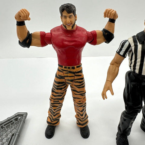 WWF Wrestling Action Figure Lot 3 Chris Jericho Chuck Palumbo Ref Accessories