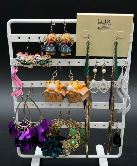 Fashion Jewelry Lot of 60+ Pairs Earrings Studs Dangles Lux Accessories Minica
