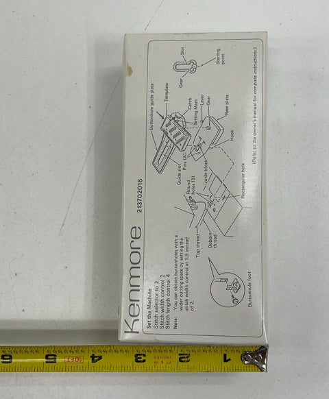 Kenmore Buttonholer Sewing Machine Attachment 213702016 w/ Templates In Box