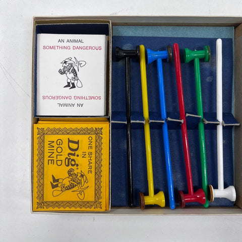 Parker Brothers Dig Word Game Vintage Family Board Game With Picks And Box